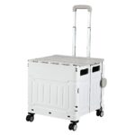 Shopping Trolley Cart 75L Foldable White