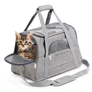 Pet Carrier Bag Travel Bag for Cats and Small Dogs Cozy Bed  Shoulder Strap