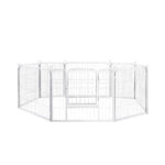 8 Panel 24'' Pet Dog Playpen Puppy White 24 inch