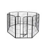 8 Panel Pet Dog Playpen Puppy Exercise Black 2.5kg Mackerel & Lamb