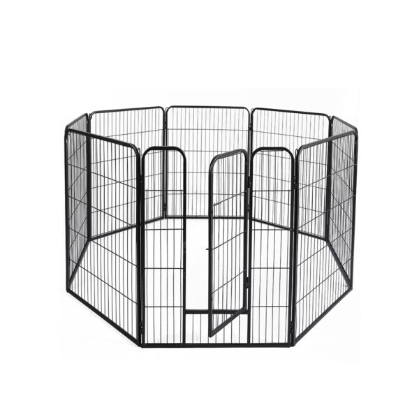 8 Panel Pet Dog Playpen Puppy Exercise Black 2.5kg Mackerel & Lamb