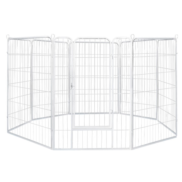 8 Panel 32'' Pet Dog Playpen Puppy White 2.5kg Mackerel & Lamb