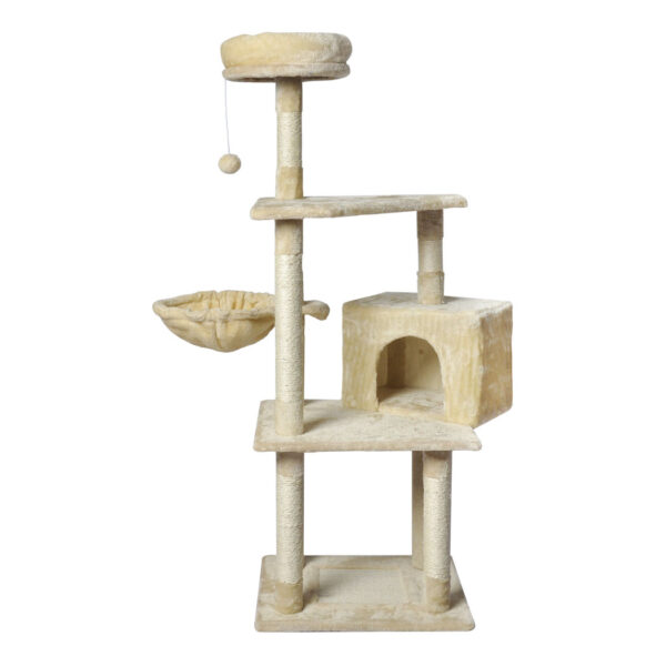 Cat Tree Toy Scratching Post Scratcher Beige