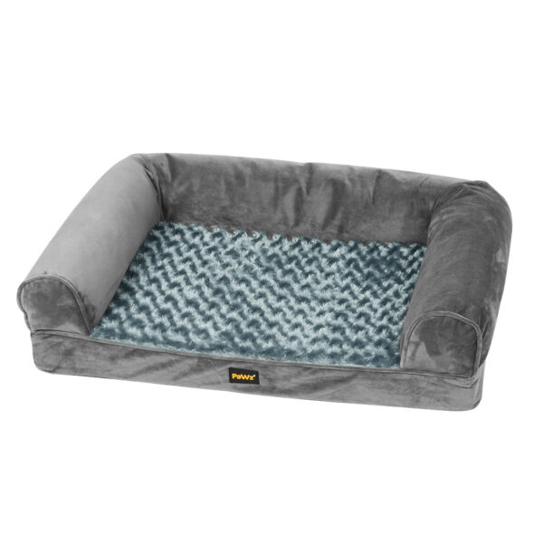 Pet Bed Sofa Dog Bedding Soft Warm L Grey Large