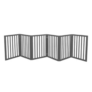 Wooden Pet Gate Dog Fence Safety Grey 100 Pack