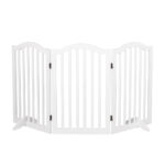 Wooden Pet Gate Dog Fence Safety White