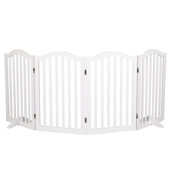 Wooden Pet Gate Dog Fence Safety White