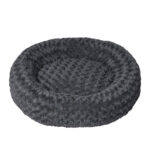 Calming Dog Bed Warm Soft Plush M Dark Grey Medium