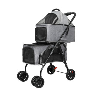 Two-tier Pet Stroller Double Dog