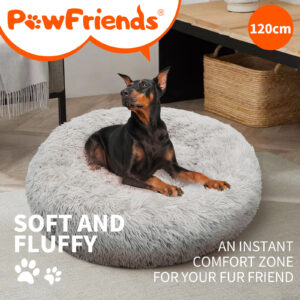 Pet Dog Bedding Warm Plush Round Comfortable Nest Comfy Sleep Kennel  XXL