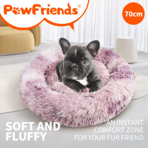 Dog Pet Cat Calming Bed Beds Large Mat Comfy Puppy Fluffy Donut Cushion Plush 70