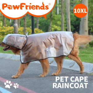 TPU Transparent Pet Cape Raincoat Large Dog Teddy Fadou Koki Dog Clothing