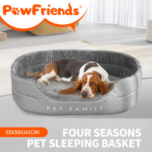 Calming Dogs Bed Sleeping Warm Soft Sofa Pets Cat Nesting Washable Portable Grey