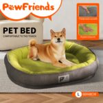 Pet Dog Cat Comfort Oval Pet Bed Kennel for All-Round Restful Sleep Green L