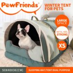 Washable Removable Soft Warm Pet Cat Dog Bed Kennel House Tent Portable Cage XS