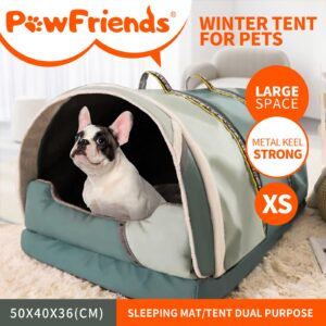 Washable Removable Soft Warm Pet Cat Dog Bed Kennel House Tent Portable Cage XS