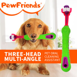 Pet Three-Head Multi-Angle Dog Toothbrush Cat Toothbrush Oral Cleaning Products