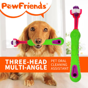 Three Sided Dog Toothbrush Reduce Tartar Teeth Back Up Brush Cleaning Tool