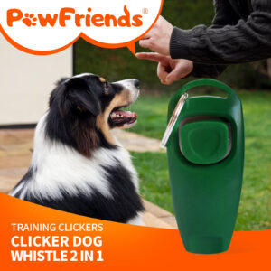 Pet Dog Puppy Training Obedience Whistle Clicker Ultrasonic Supersonic Green
