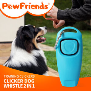 Pet Dog Clicker Puppy Button Click Obedience Recall Whistle Training Keychain AU