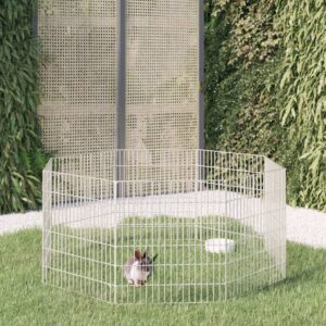 8-Panel Rabbit Cage 54x60 cm Galvanised Iron