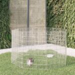 8-Panel Rabbit Cage 54x80 cm Galvanised Iron