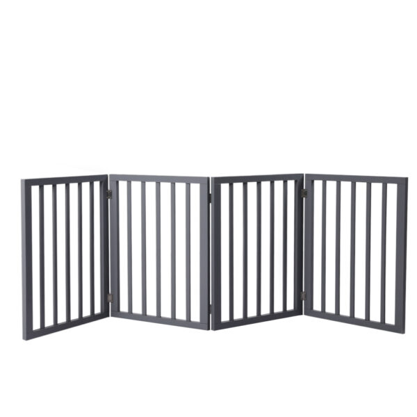 Wooden Pet Gate Dog Fence Retractable Grey 600x 3MM