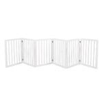 Wooden Pet Gate Dog Fence Safety White 100 Pack