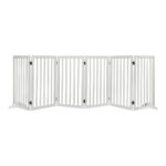 Wooden Pet Gate Dog Fence Safety White 10 Pack