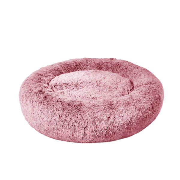 Pet Bed Memory Foam Dog Donut Pink Medium