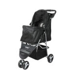 Large Pet Stroller Dog Cat Carrier Black