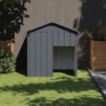 Dog House with Roof Anthracite 117x103x123 cm Galvanised Steel