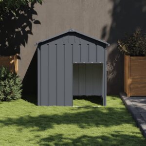 Dog House with Roof Anthracite 117x103x123 cm Galvanised Steel