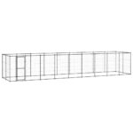 Outdoor Dog Kennel Steel 21.78 m²