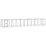 Outdoor Dog Kennel Steel 26.62 m²