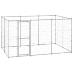 Outdoor Dog Kennel Galvanised Steel 7.26 m²