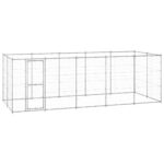 Outdoor Dog Kennel Galvanised Steel 12.1 m²