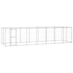 Outdoor Dog Kennel Galvanised Steel 16.94 m²