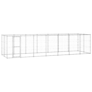 Outdoor Dog Kennel Galvanised Steel 16.94 m²