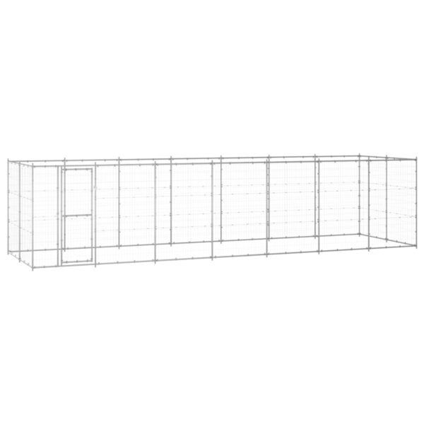 Outdoor Dog Kennel Galvanised Steel 16.94 m²