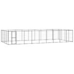 Outdoor Dog Kennel Steel 43.56 m²