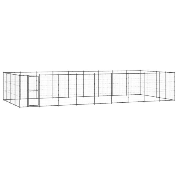 Outdoor Dog Kennel Steel 43.56 m²