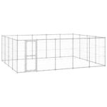 Outdoor Dog Kennel Galvanised Steel 24.2 m²