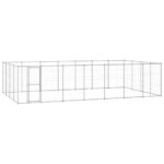 Outdoor Dog Kennel Galvanised Steel 33.88 m²