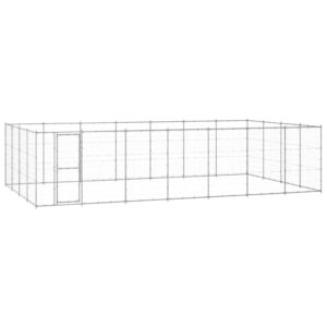 Outdoor Dog Kennel Galvanised Steel 33.88 m²