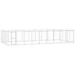 Outdoor Dog Kennel Galvanised Steel 43.56 m²