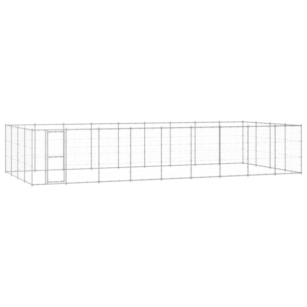 Outdoor Dog Kennel Galvanised Steel 43.56 m²