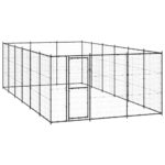 Outdoor Dog Kennel Steel 21.78 m²