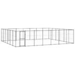 Outdoor Dog Kennel Steel 50.82 m²