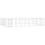 Outdoor Dog Kennel Galvanised Steel 65.34 m²